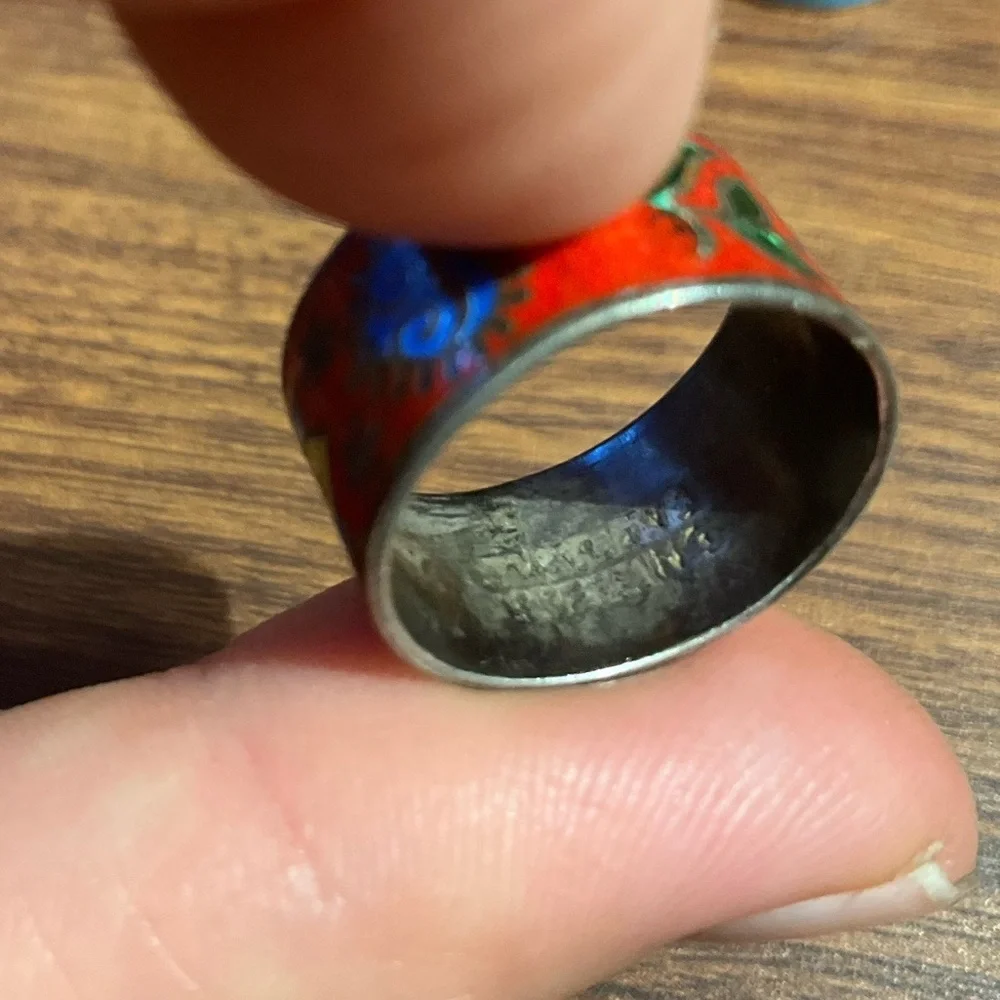 Thai Colorful Sterling Silver Band